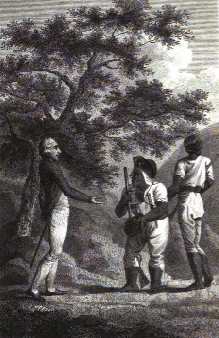 Old Cudjoe making peace, illustration from Robert Charles Dallas.